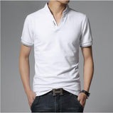 2020 new Fashion Cotton polo shirt men Leisure Stand Collar Long Sleeve Polo shirts Men V-neck Polo shirt Big Size S-7XL man top