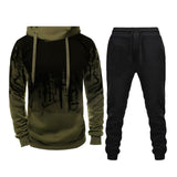 Men Brand Tracksuit Casual Hoodies and Sweatpants Set For Male Sportswear Two Piece Sets Sweatshirt + Pants Outfit Mens Clothing