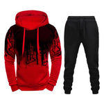 Men Brand Tracksuit Casual Hoodies and Sweatpants Set For Male Sportswear Two Piece Sets Sweatshirt + Pants Outfit Mens Clothing