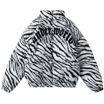 2020 winter mens jacket coats Hip Hop Zipper Thick Jackets Men Fashion Casual zebra printing Embroidered letters streetwear tops