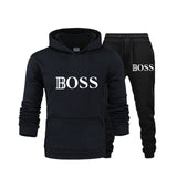 2Pcs/Set Men's Sportswear Sets 2020 Autumn Winter Hooded Thick Male Casual Tracksuit Men 2 Piece Sweatshirt + Sweatpants Set