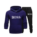 2Pcs/Set Men's Sportswear Sets 2020 Autumn Winter Hooded Thick Male Casual Tracksuit Men 2 Piece Sweatshirt + Sweatpants Set