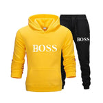 2Pcs/Set Men's Sportswear Sets 2020 Autumn Winter Hooded Thick Male Casual Tracksuit Men 2 Piece Sweatshirt + Sweatpants Set