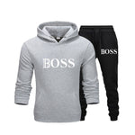 2Pcs/Set Men's Sportswear Sets 2020 Autumn Winter Hooded Thick Male Casual Tracksuit Men 2 Piece Sweatshirt + Sweatpants Set