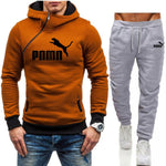 Winter Men's Tracksuit 2 Pieces Set Hoodies+Pants Sport Suits for Men Sweatshirt Zipper Hoodies Men's Clothing Sets Sportswear