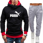 Winter Men's Tracksuit 2 Pieces Set Hoodies+Pants Sport Suits for Men Sweatshirt Zipper Hoodies Men's Clothing Sets Sportswear