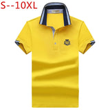 2019 New Brand Mens Polo Shirt Cotton Short Sleeve Shirt For Men Camisa Polos Homme Classic Casual Size 6XL 7XL 8XL 9XL 10XL